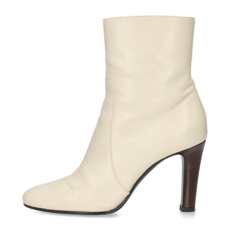 Saint Laurent Paris Short Boots Shoes EU 38 US 8 Leather Off White Authentic thumbnail 16