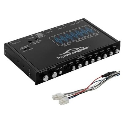  TSG7EQ 7-Band Car Audio Graphic Equalizer with Front 3.5mm Aux Input, High 