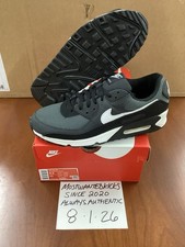 DS 2025 Nike Air Max 90 Iron Grey Dark Smoke Black  White Men  s Sz 9.5