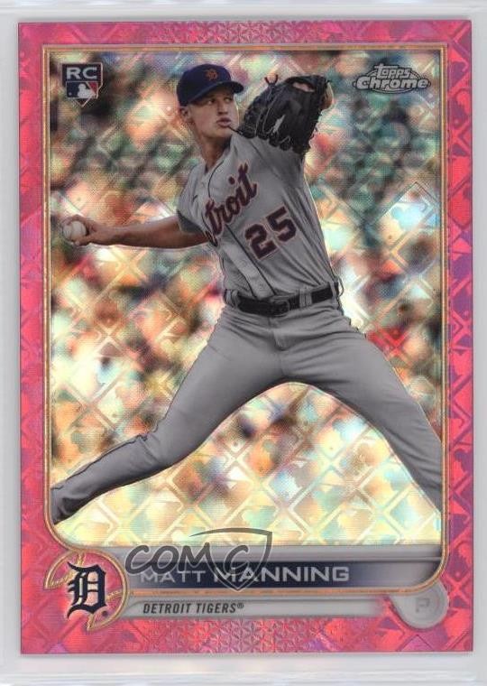 2022 Topps Chrome Logofractor Edition Pink Refractor /199 Matt Manning #34 0y0n