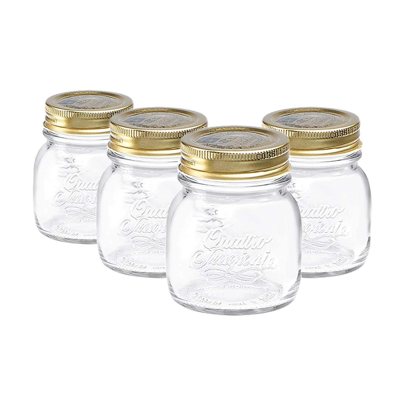 Quattro Stagioni Glass Preserving Jars - 150ml - Clear - Pack of 4