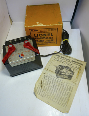 POSTWAR VINTAGE LIONEL #1044 90 WATT TRANSFORMER w/BOX & INST. TESTED GREAT