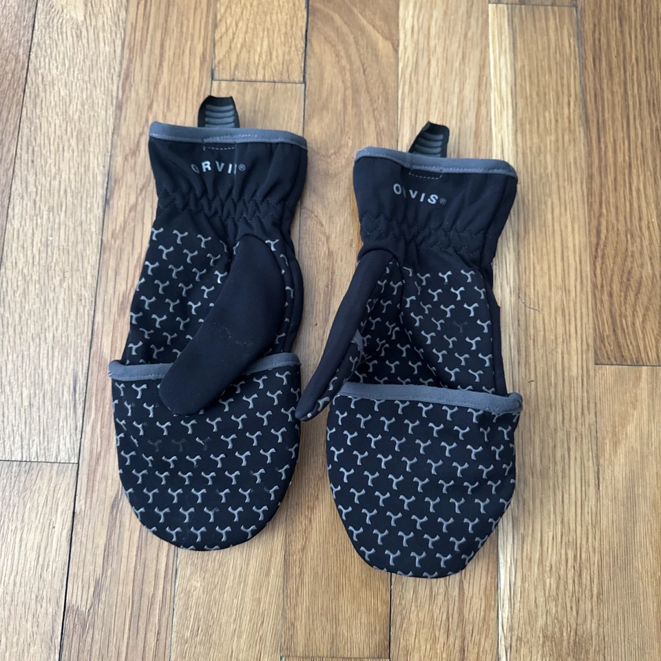 Orvis Softshell Convertible Mitts schwarz Größe S
