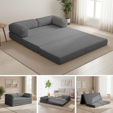 Convertible Sofa Bed 5-in-1 Tri-Fold Boneless Couch Queen Size Apartment