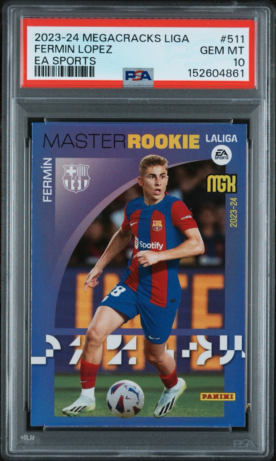 2023-24 Panini Megacracks La Liga EA Sports Fermin Lopez #511 PSA 10 RC