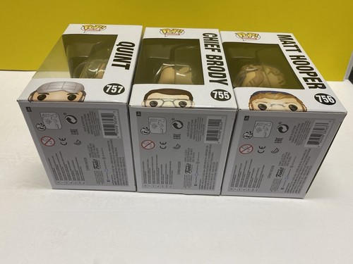 Funko Pop! Vinilo #755 Chief Brody #756 Matt Hooper #757 Quint Set Abovedado Como Nuevo - Imagen 7 de 7