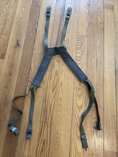 Military 6 Points Attachment Field Suspenders Vintage, OD British Complete
