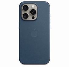 Genuine Official Apple iPhone 15 Pro FineWoven Case Cover - Pacific Blue