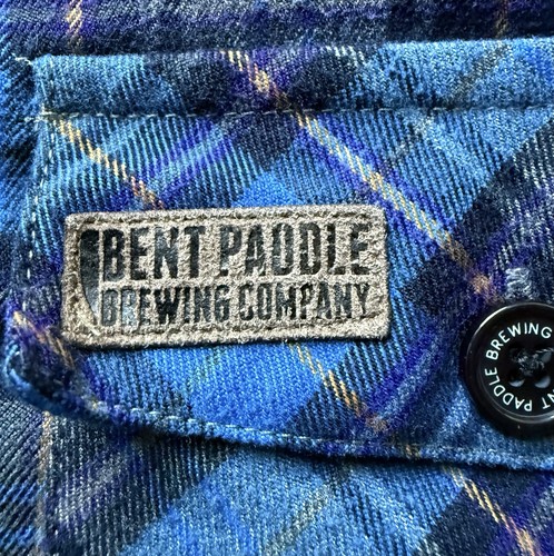 Brewery Flannel Shirt Sz M Bent Paddle Brewing Co Beer Plaid Workwear Duluth MN - Picture 2 of 7