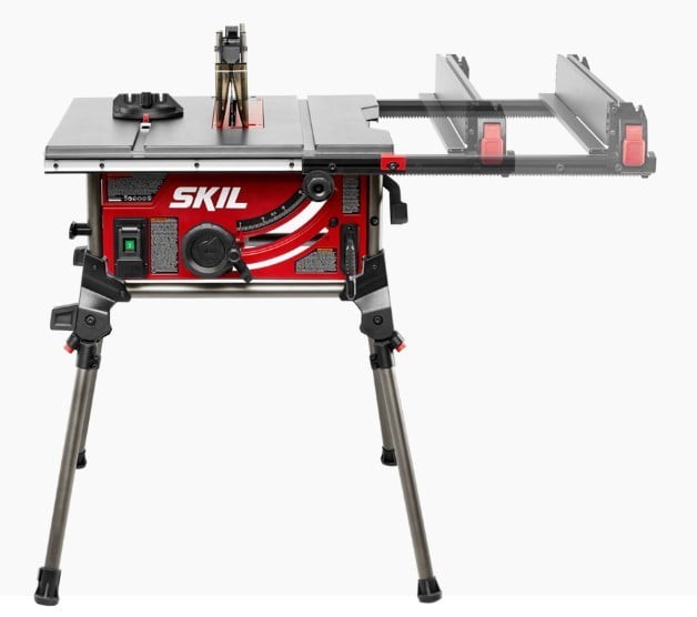SKIL 10" Jobsite Table Saw with Folding Stand–15 Amp, 24T Blade(Model TS6307-00)