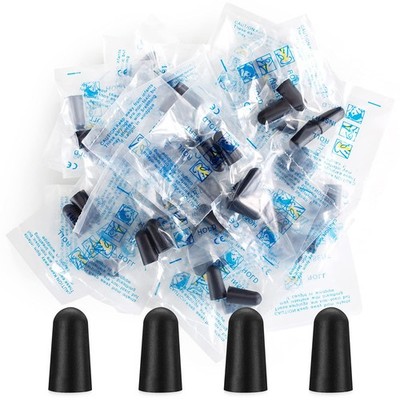 100 Pairs Black Foam Ear Plugs - 33Db NRR Industrial Strength, Discreet