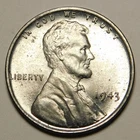 1943 P Lincoln Wheat Cent Penny BU  Actual Coin Pictured
