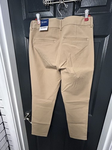 Neu mit Etikett Old Navy Pixie Damenhose 8 khaki hoher Bund Secret glatte Taschen - Bild 2 von 4