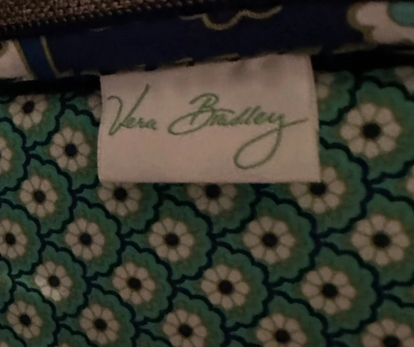 Vera Bradley Funda iPad/Bolso de Hombro Tela "Blue Rhapsody Holiday" - Azul/Verde Foto 4 de 4