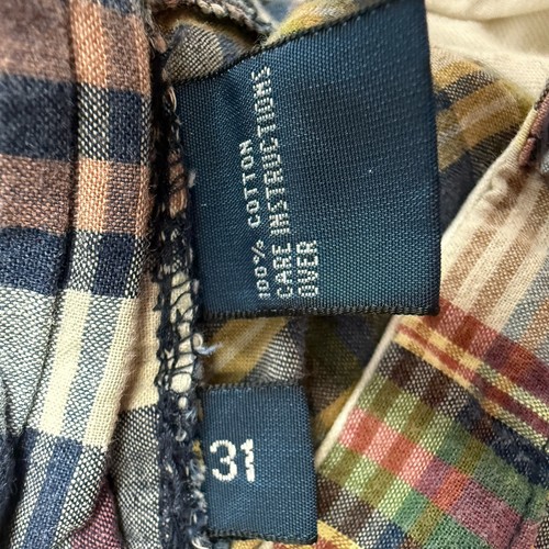 Polo Ralph Lauren vintage anni 90 Madras plaid patchwork preppy 100% cotone taglia 31 - Foto 5 di 6