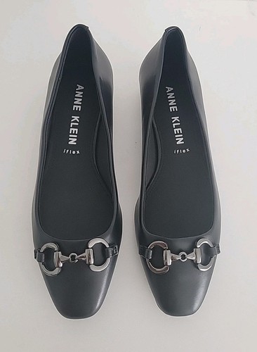 Anne Klein Cora Flat Size 6M Tailored Ballet Flats Black PU Upper New - Picture 5 of 14