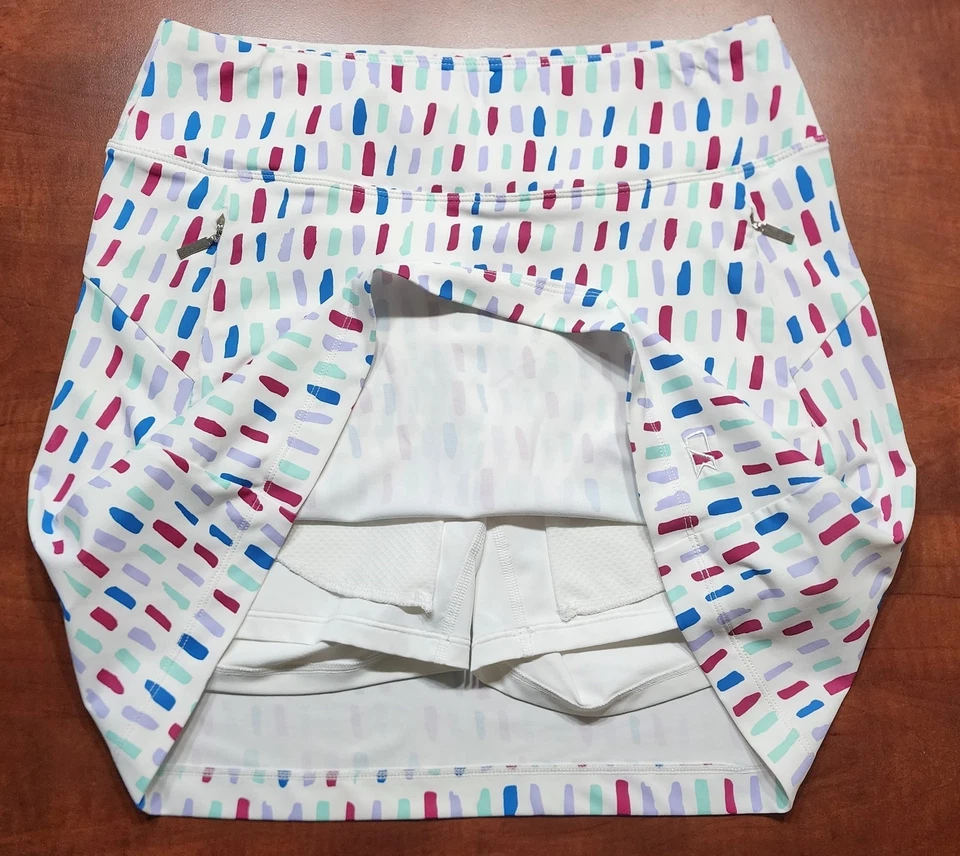 Skort atlético Cutter & Buck estampa geométrica multicolorida tamanho P/P B103 - Imagem 3 de 4