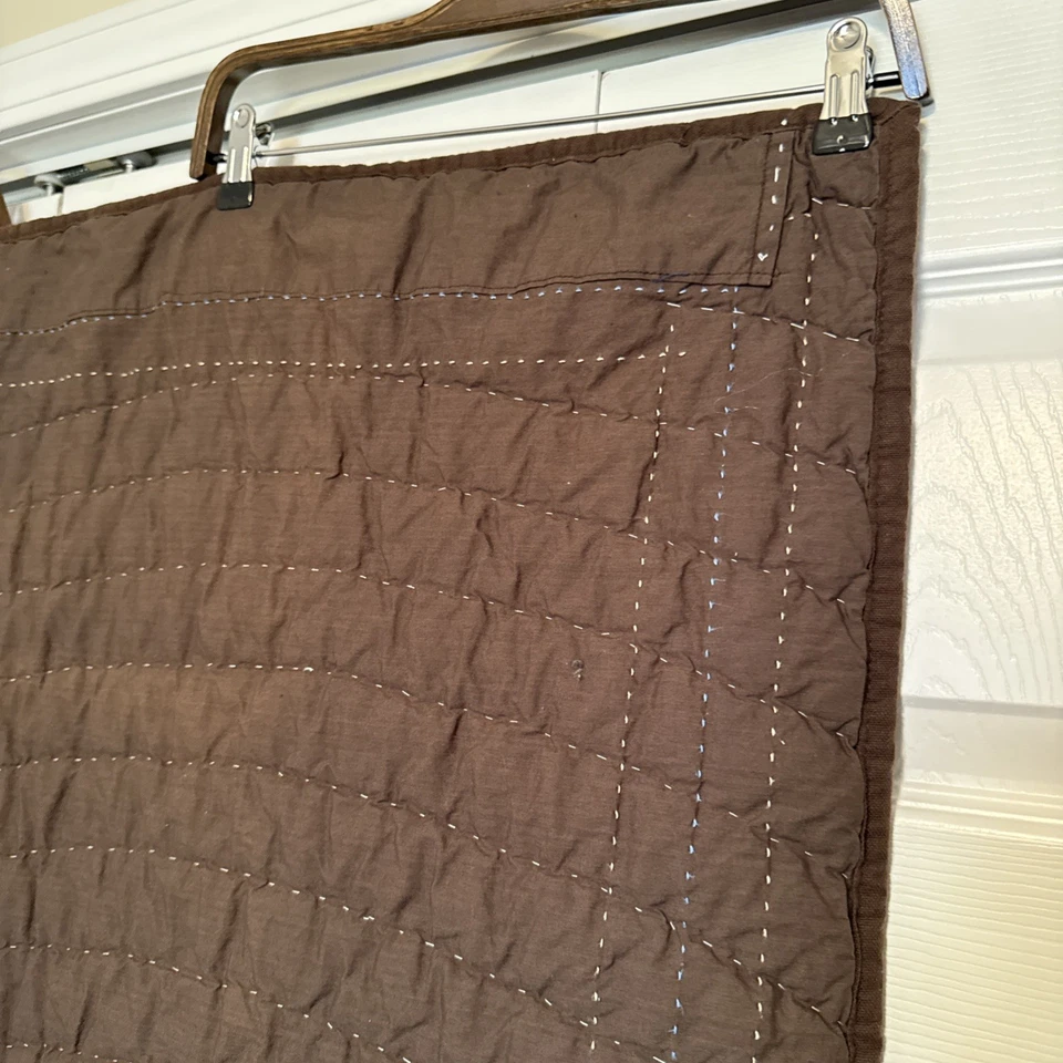 Edredón Pottery Barn Tren Retazos Cuna Manta Guardería 50x36 Bordado Bebé Foto 3 de 4