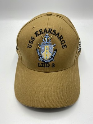 The Corps USS Kearsarge LHD 3 Logo Beige Baseball Cap Hat One Size