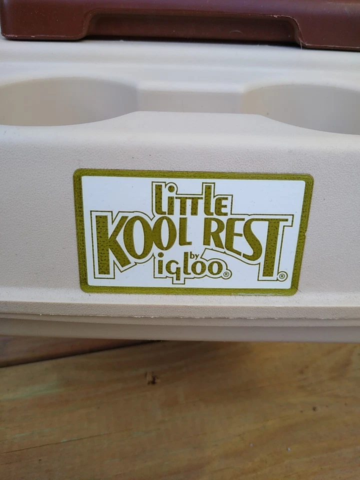 De colección 1982 IGLOO Little Kool Rest Enfriador Consola Apoyabrazos Soporte para Bebidas EE. UU. Foto 2 de 4