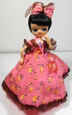 Vintage Artmark Miss Italy Big Eye Doll Girl Pink Gown Bradley Type Doll Korea