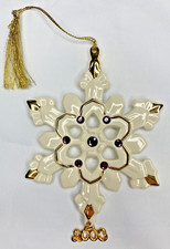 2003 LENOX Annual Gemmed Snowflake Jeweled Christmas Ornament