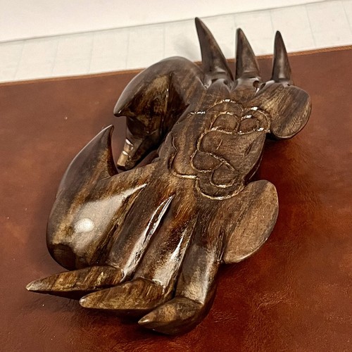 D-Art Collection Teak and Mahogany Solid Wood King Crab Statue in Dark Brown - Picture 3 of 4