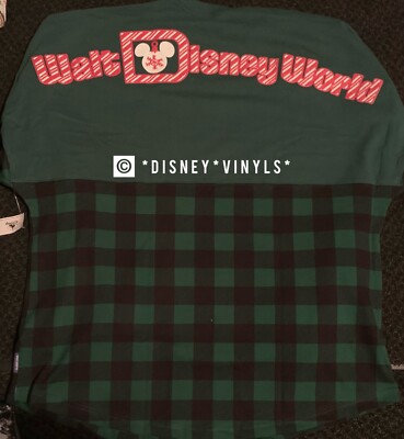 *NEW 2020 Walt Disney Christmas Holiday Green Plaid Spirit