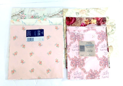 Lot Of 6 Vintage Wrapping Paper, Hallmark, Gibson, Some Without Original Package