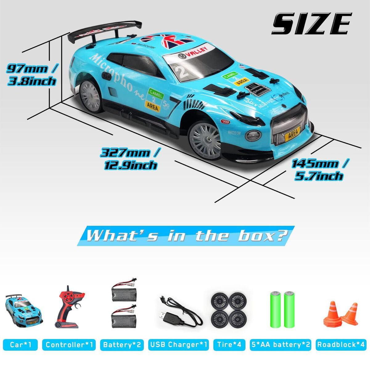 Racent Remote Control Drift Car 1:14 Scale RC Sport Racing, 60% OFF