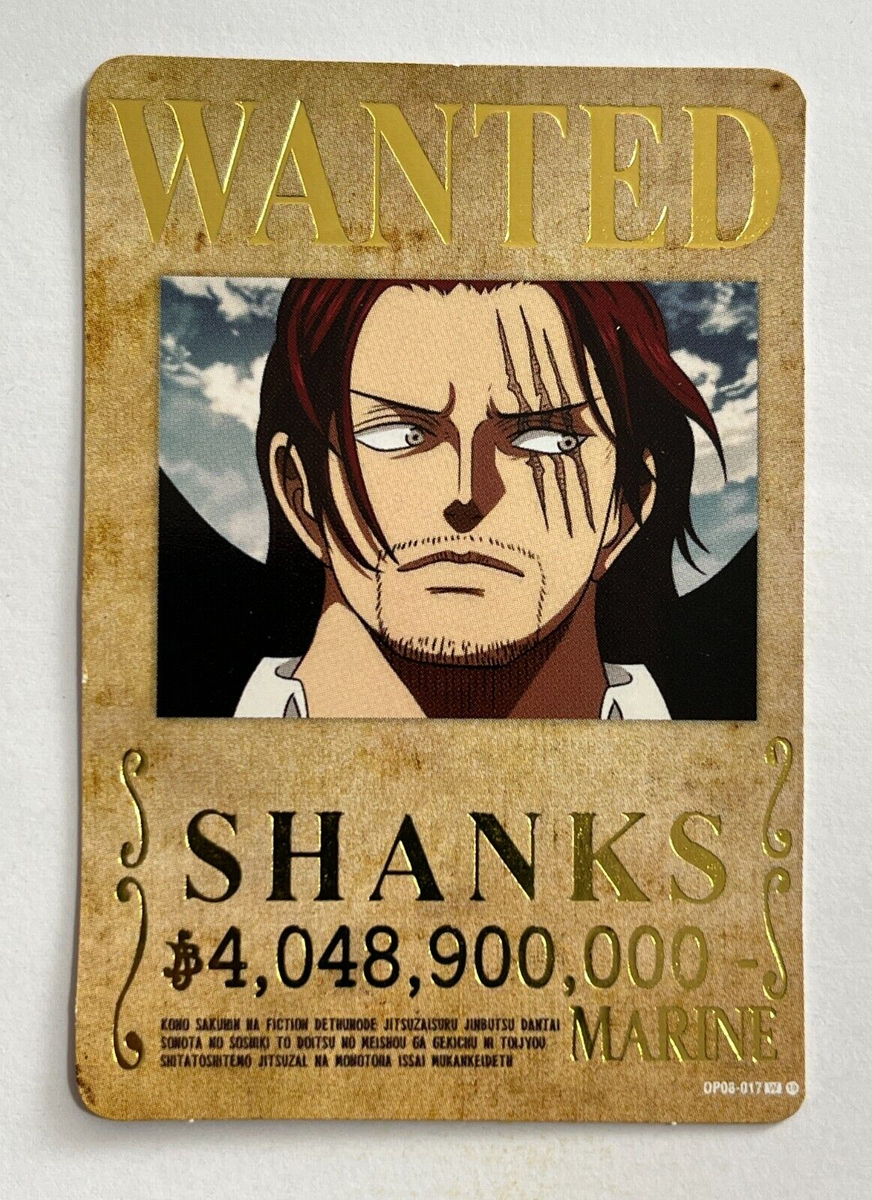2024 ONE PIECE Card Game TCG #347 SHANKS WANTED Peru Edition Foil