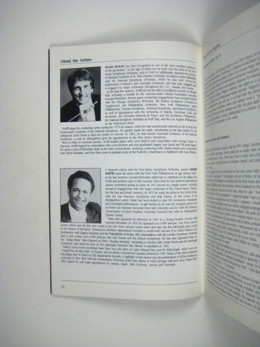 Spotlight New Jersey Symphony Orchestra May 1990 Season Pratt Kabalevsky Wright - Picture 6 of 8