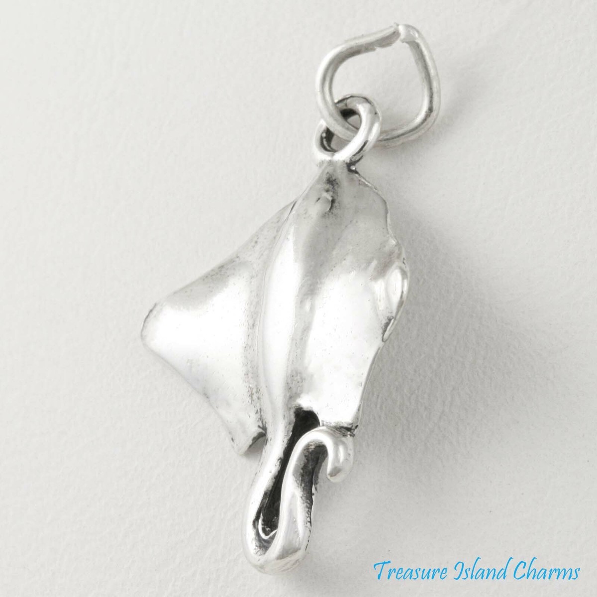 Vintage 925 Sterling Silber Stingray Caymen Islands Anhänger Halskette