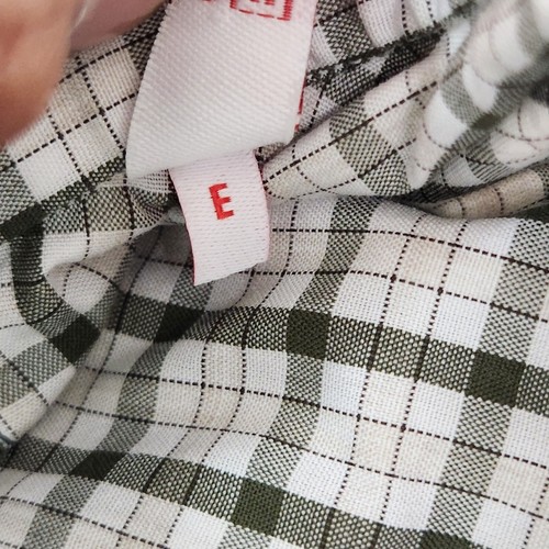 Isaia Napoli Shirt Mens 17 43 White Green Gray Plaid Button Up Dress Italy Made - Picture 8 of 12