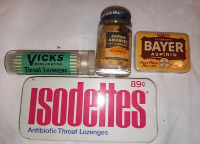 Vintage Cold And Flu Season Advertising Vicks Super Anahist Bayer Isodettes