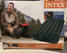 Intex Twin Downy Bed With Built-In Foot Pump NOB