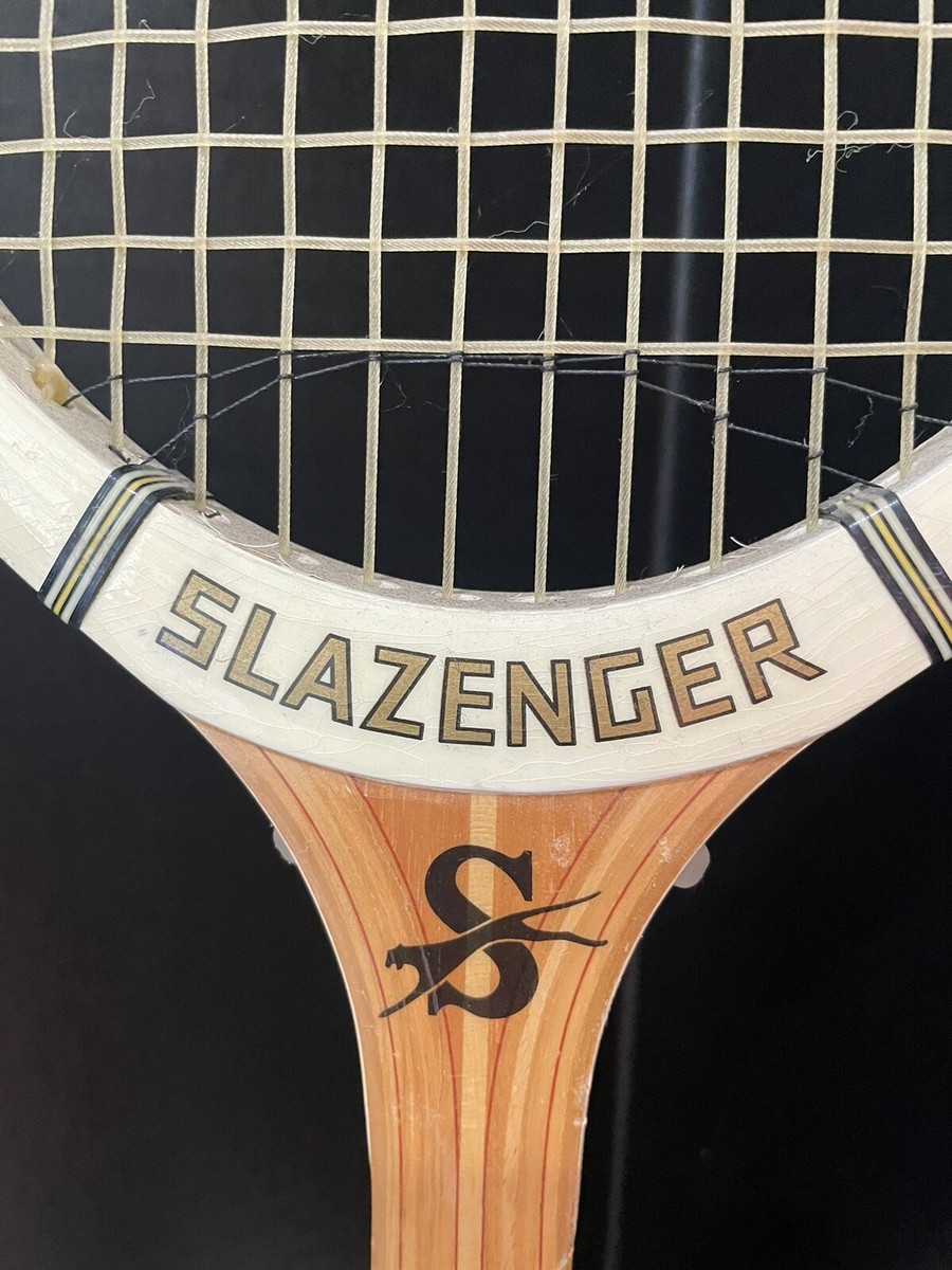 Vintage SLAZENGER Wooden Tennis Racket Fibre Reinforced | eBay