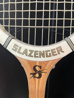 Vintage SLAZENGER Wooden Tennis Racket Fibre Reinforced | eBay