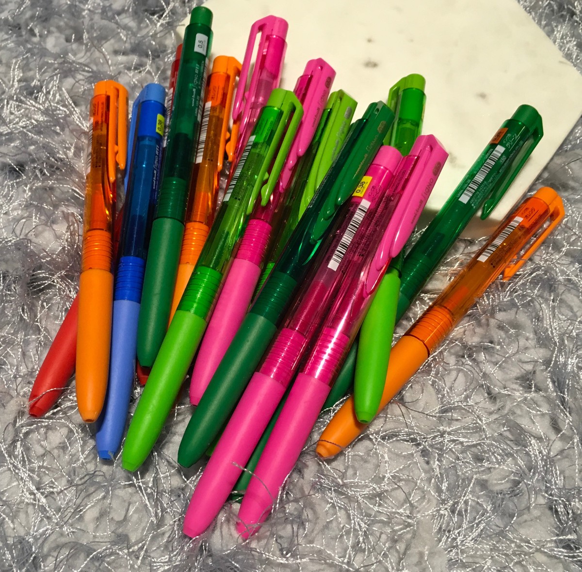 1x Uni ball Signo RT1 Pen Retractable 0.38mm Blue Green UMN155