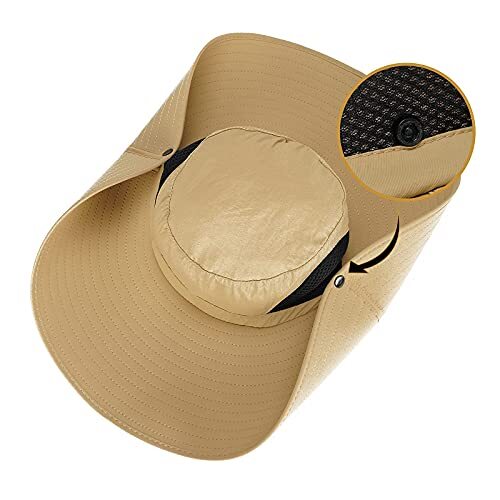 Women Super Wide Brim Sun Hat UPF50+ Waterproof Straw Hat for Fishing