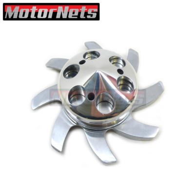 Ventilador De Alternador De Aluminio Pulido Billet - Universal Para Chevy, Ford, Pontiac (SBC, BBC, SBF, BBF)