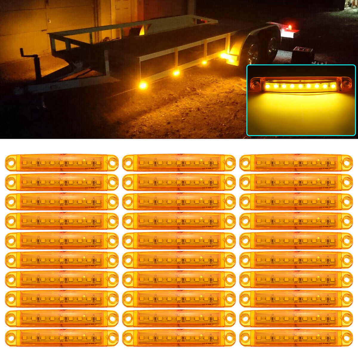 20X Amber LED Side Marker Lights Bullet Clearance Light Truck Trailer Wateproof - Foto 12