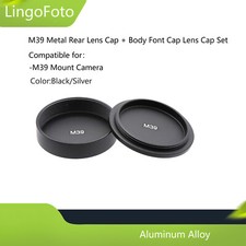 Metal M39 Rear Lens Cap Body Font Cap Lens Cap Set for M39 Mount Lens Camera