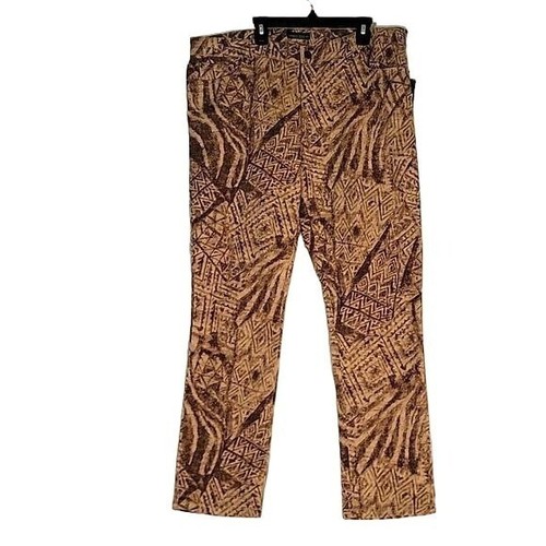 LAUREN RALPH LAUREN Women's Modern Skinny Jeans NEW Geometric Print Size 14