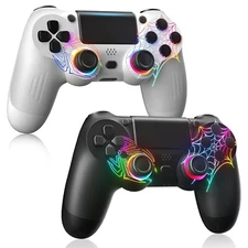 2 Pack Wireless Control for P S4,Joystick Six-axis Motion Control, USB Charging