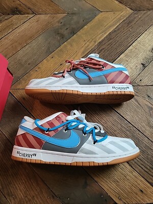 Nike Dunk Low Gray/blue/red Cherry US SIZE 8,UK7,EU41 DHO952-001 Wrong Box