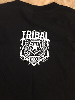 Tribal Gear 30th Anniversary Mens Black T shirt Size L | eBay