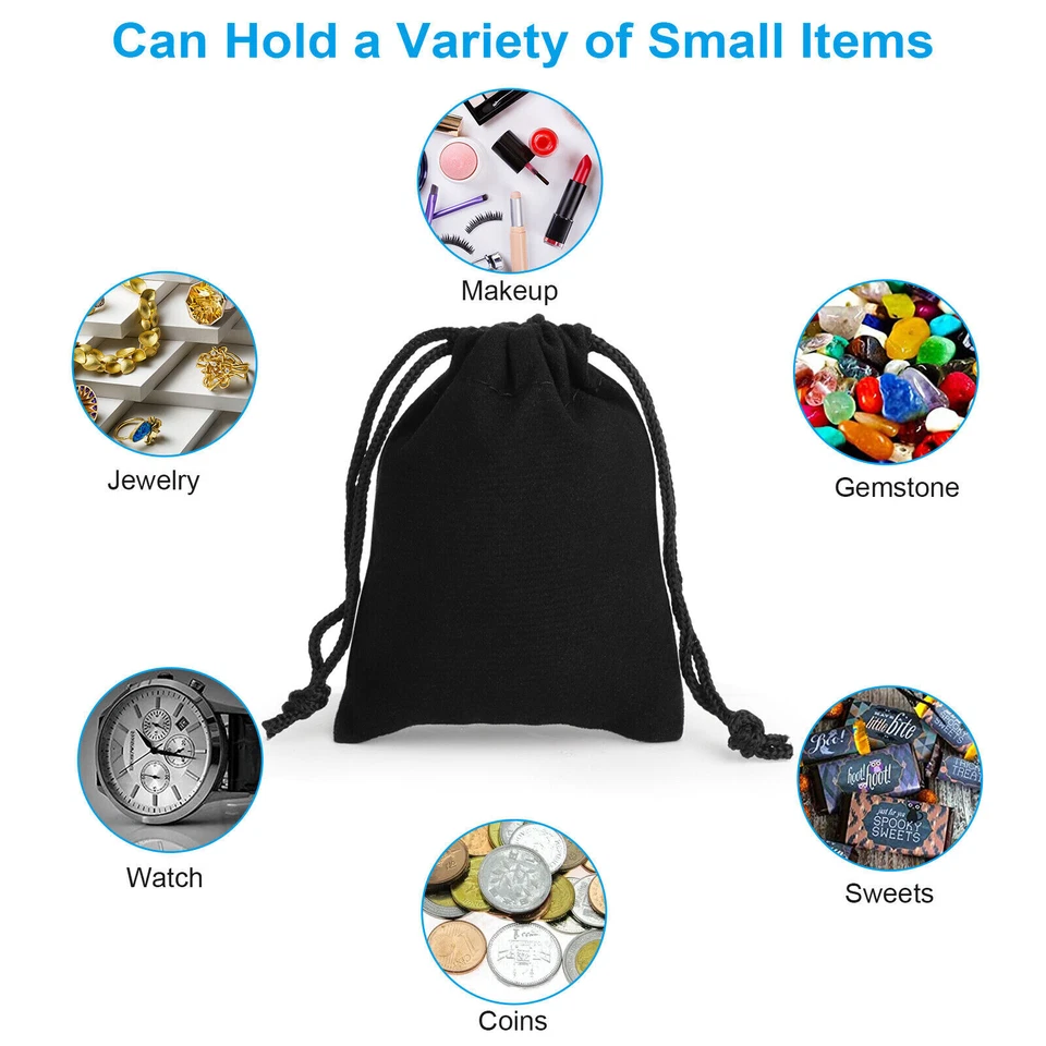 50/100 piezas bolsas de regalo de terciopelo con cordón bolsas de joyería dulces boda fiesta favores Foto 4 de 4