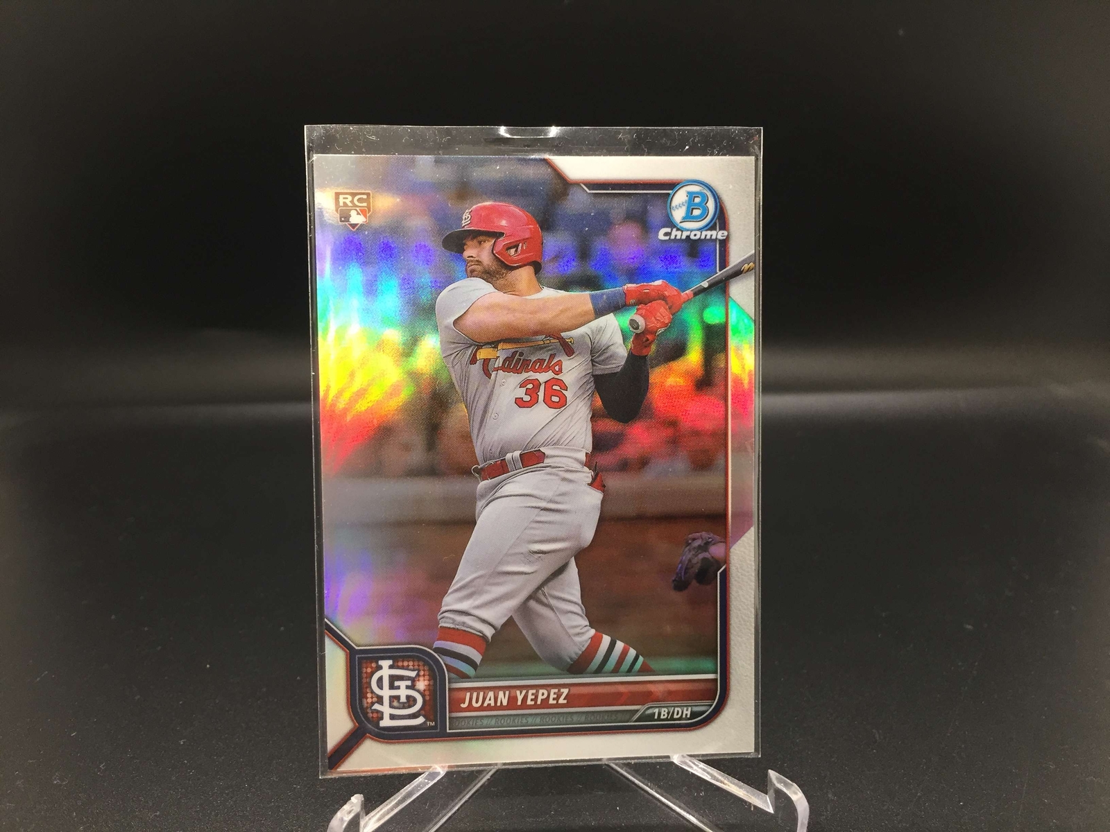 Juan Yepez 2022 Bowman Chrome Refractor #26 /499 Cardinals Nationals RC