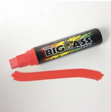 The Big Glass Marker Washable Red Writer - Automotive Car Paint Pen 1 Count